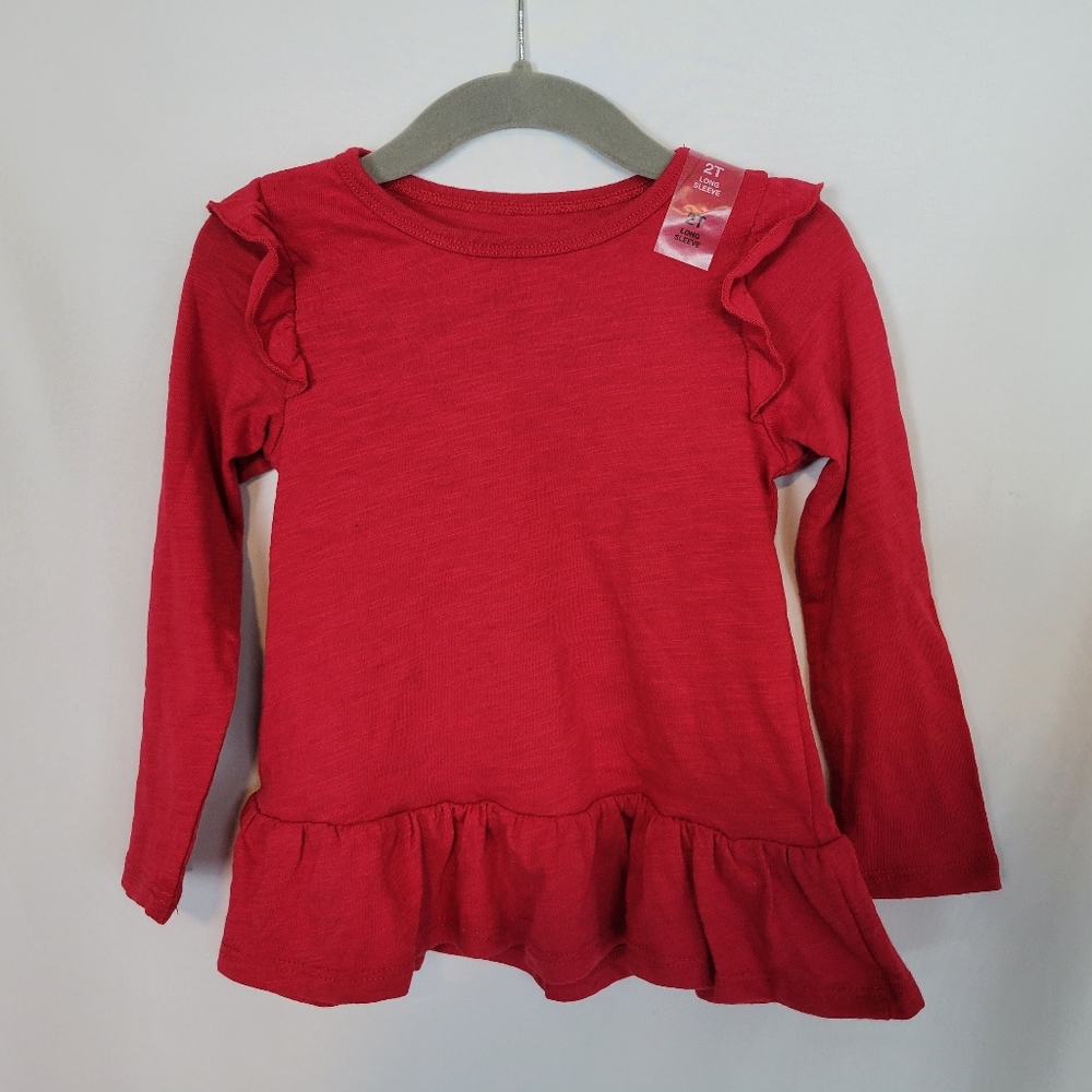 NEW - First Impressions Girl's Tunic Style Top in Cherry Red (various sizes)